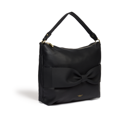 Abelia Black Vegan Hobo Bag