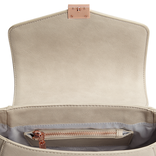 Courtney Grey Quilt Vegan Cross-Body Bag