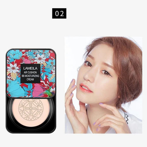 BB Cream with Mushroom Sponge – Foundation and Concealer with a Natural Finish, Brightening Effect, and Long-Lasting Coverage.