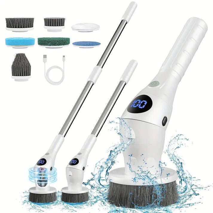 7-in-1 Rechargeable Rotating Electric Mop, Dual Voltage